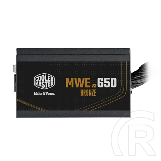 Cooler Master MWE Bronze 650 V3 tápegység (650 W, 80+ Bronze, ATX 3.1, fekete)
