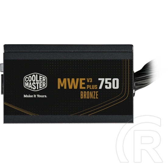 Cooler Master MWE Bronze 750 V3 tápegység (750 W, 80+ Bronze, ATX, fekete)