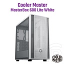 Cooler Master MasterBox 600 Lite (táp nélküli, ATX, ablakos, Mid Tower, fehér)