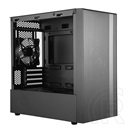 Cooler Master MasterBox NR400 w/o ODD (mini torony, mikro-ATX, ablakos, fekete)