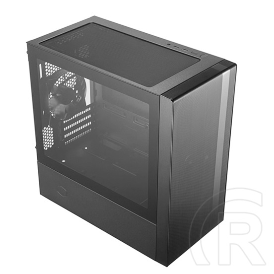 Cooler Master MasterBox NR400 w/o ODD (mini torony, mikro-ATX, ablakos, fekete)