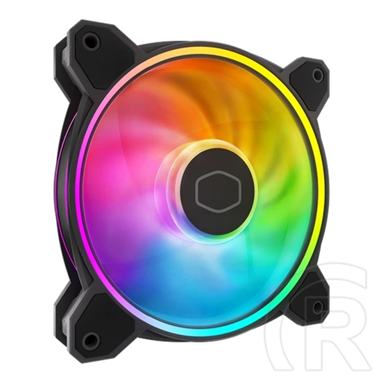 Cooler Master MasterFan MF120 Halo2 ARGB hűtő ventilátor (120 mm, PWM, 0-2050 rpm, 27 dBA, fekete)