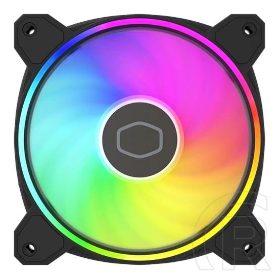 Cooler Master MasterFan MF120 Halo2 ARGB hűtő ventilátor (120 mm, PWM, 0-2050 rpm, 27 dBA, fekete)