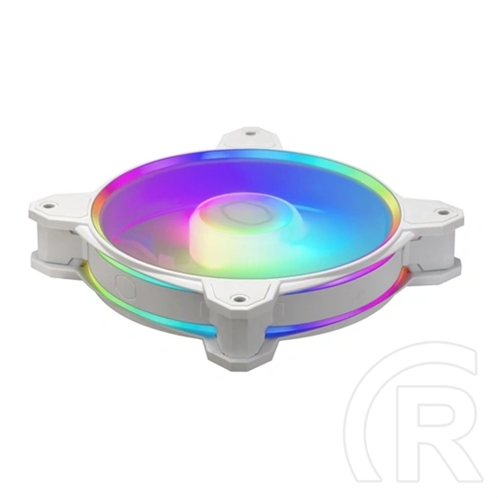 Cooler Master MasterFan MF120 Halo2 ARGB hűtő ventilátor (120 mm, PWM, puskacsapágy, 27 dBA, fehér)