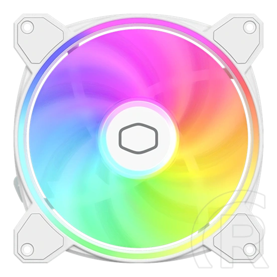 Cooler Master MasterFan MF140 Halo2 hűtő ventilátor (140 mm, 0-1600 rpm, PWM, puskacsapágy, ARGB, 27 dBA, fehér)