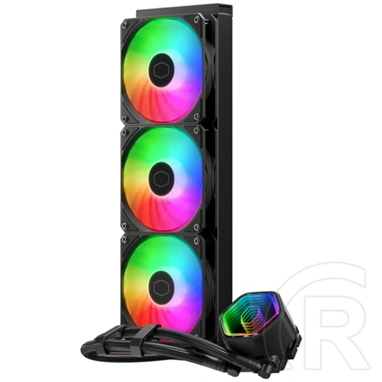 Cooler Master MasterLiquid 360 Core II ARGB vízhűtés (360 mm, 3x120 mm ventilátor, PWM, max 1750 RPM, ventilátor zaj 27,