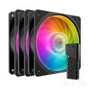 Cooler Master Mobius 120P ARGB hűtő ventilátor (120 mm, 2400 RPM, PWM, 3 db, 30 dBA, fekete)