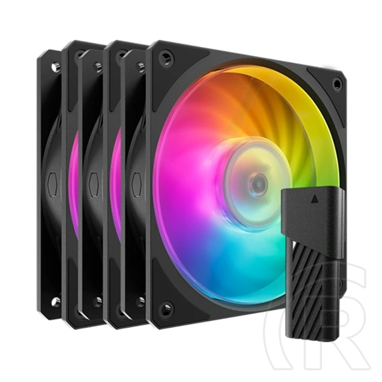 Cooler Master Mobius 120P ARGB hűtő ventilátor (120 mm, 2400 RPM, PWM, 3 db, 30 dBA, fekete)