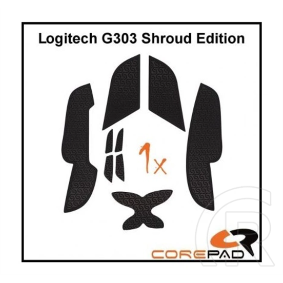 Corepad Logitech G303 Shroud Edition Soft Grips fekete