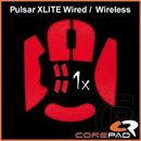 Corepad Mouse Rubber Sticker #722 - Pulsar Xlite Wired/ Wireless gaming Soft Grips piros
