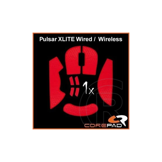 Corepad Mouse Rubber Sticker #722 - Pulsar Xlite Wired/ Wireless gaming Soft Grips piros