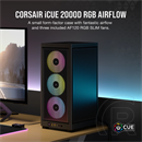 Corsair 2000D RGB Airflow ház (Mini-ITX, fekete)