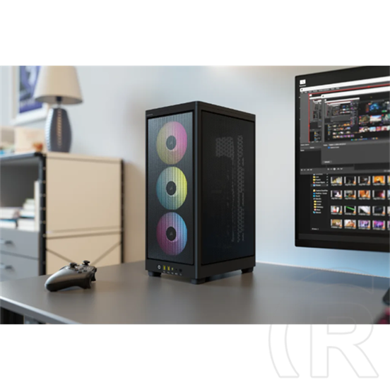 Corsair 2000D RGB Airflow ház (Mini-ITX, fekete)