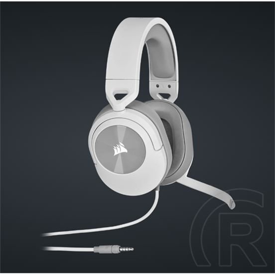 Corsair HS55 vezetékes fejhallgató sztereo (mikrofon, 3,5mm jack, 50mm meghajtó, 1,8m kábel, fehér)