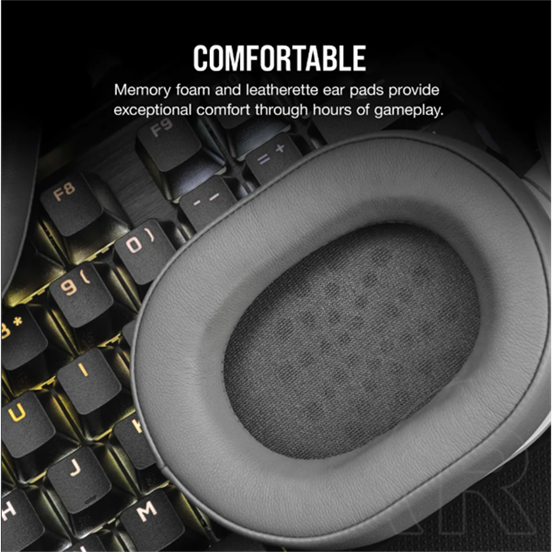 Corsair HS55 vezetékes fejhallgató sztereo (mikrofon, 3,5mm jack, 50mm meghajtó, 1,8m kábel, fehér)