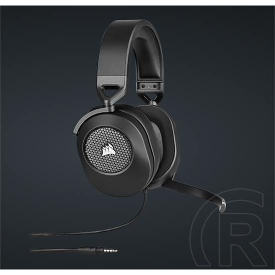 Corsair HS65 Surround vezetékes mikrofonos fejhallgató (Dolby Audio, jack 3,5mm/USB, 50mm, 1,8m kábel, fekete)