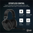 Corsair HS65 Surround vezetékes mikrofonos fejhallgató (Dolby Audio, jack 3,5mm/USB, 50mm, 1,8m kábel, fekete)
