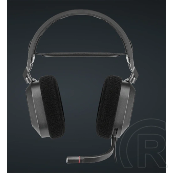 Corsair HS80 RGB USB mikrofonos fejhallgató (USB, 7.1 térhatás, RGB, fekete)