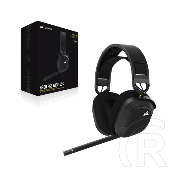 Corsair HS80 RGB Wireless gamer mikrofonos fejhallgató (fekete)