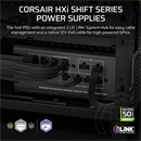 Corsair HXi SHIFT HX1200i tápegység (1200 W, Cybenetics Platinum, ATX, teljesen moduláris)
