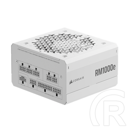 Corsair RM1000e White 1000W tápegység (ATX 3.1, 12 cm ventilátor, moduláris)
