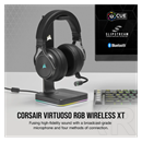 Corsair Virtuoso Wireless XT vezeték nélküli headset (Dolby Atmos, RGB világítás, mikrofon, 50 mm meghajtó, 15 óra üzemi