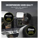 Corsair Virtuoso Wireless XT vezeték nélküli headset (Dolby Atmos, RGB világítás, mikrofon, 50 mm meghajtó, 15 óra üzemi