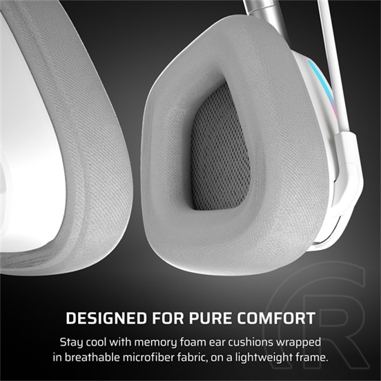 Corsair Void V2 vezeték nélküli gaming fejhallgató (Dolby Atmos, mikrofon, 2.4 GHz vevő, Bluetooth 5.3, 70 óra üzemidő,
