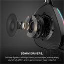 Corsair Void V2 vezeték nélküli headset (Dolby Atmos, 2.4 GHz USB vevő, Bluetooth 5.3, mikrofon, 70 óra, fekete)