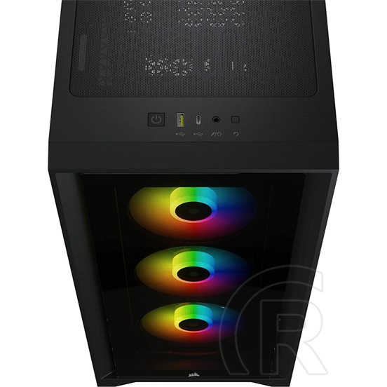 Corsair iCUE 4000X RGB (ATX, ablakos, fekete)