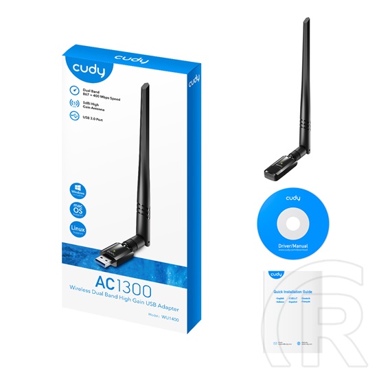 Cudy WU1400 Wireless AC1300 Hálózati adapter (USB 3.0)