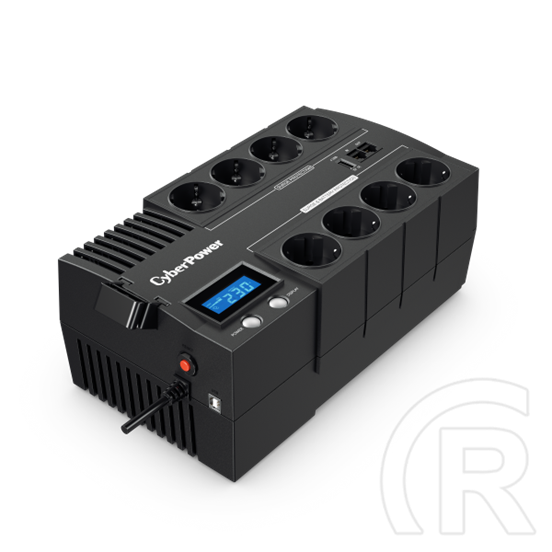 CyberPower BR1000ELCD szünetmentes tápegység (1000 VA, 600 W, 8 aljzat, line-interaktív, USB, LCD)