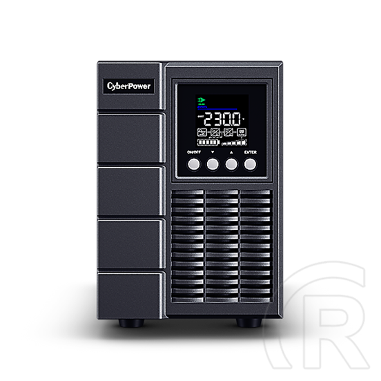 CyberPower OLS2000EA-DE szünetmentes tápegység (2000 VA, 1800 W, 2×C13, 2×Schuko, színes LCD, Online, kettős konverziós,