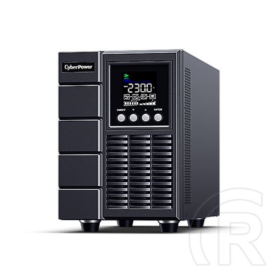 CyberPower OLS2000EA-DE szünetmentes tápegység (2000 VA, 1800 W, 2×C13, 2×Schuko, színes LCD, Online, kettős konverziós,
