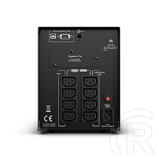 CyberPower PR1000ELCD szünetmentes tápegység (8x IEC320, 1000 VA, 900 W, 230 V, USB, soros, line-interaktív)