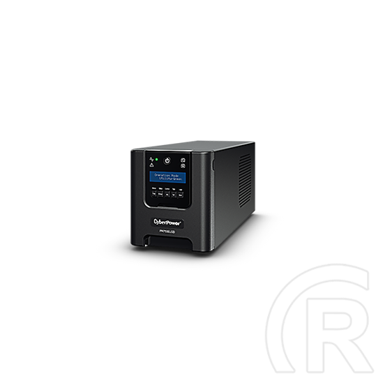 CyberPower PR750ELCD szünetmentes tápegység (6× IEC320, 750 VA, 675 W, 230 V, USB+soros, line-interaktív)