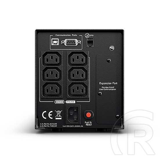 CyberPower PR750ELCD szünetmentes tápegység (6× IEC320, 750 VA, 675 W, 230 V, USB+soros, line-interaktív)