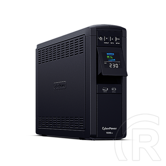CyberPower UPS Gaming szünetmentes tápegység (1600 VA, line-interaktív, AVR, 6x Schuko, 2x USB, LCD, adatvonal-védelem)