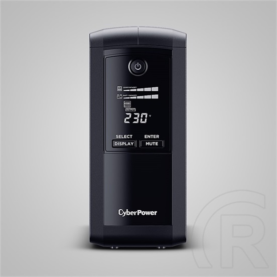 CyberPower VP1000EILCD szünetmentes tápegység (6x IEC C13, 1000VA, 550W, 230V, Line-interaktiv, USB, LCD)