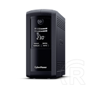 CyberPower VP700ELCD szünetmentes tápegység (4 aljzat, 700 VA, 390 W, 230 V, USB, line-interaktív, 1,5 m)