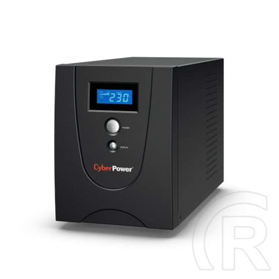 CyberPower Value 2200EILCD szünetmentes tápegység (6 aljzat IEC 320, 2200 VA, 1260 W, line-interaktív, USB, soros, LCD k