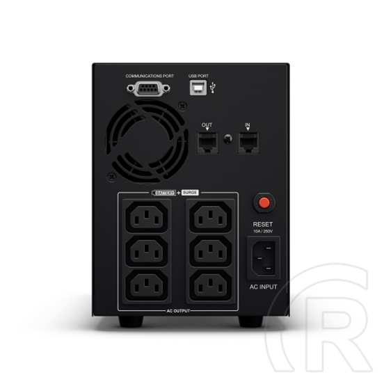 CyberPower Value 2200EILCD szünetmentes tápegység (6 aljzat IEC 320, 2200 VA, 1260 W, line-interaktív, USB, soros, LCD k