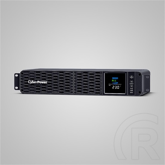 CyberPower szünetmentes tápegység (2000 VA, 1200 W, line-interaktív, AVR, aktív PFC, 8xIEC C13, 1xUSB, színes LCD, rack)