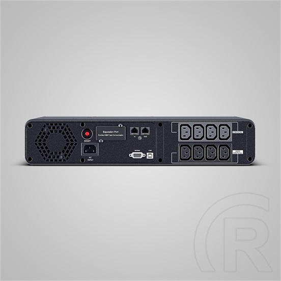 CyberPower szünetmentes tápegység (8x IEC C13, 1600 VA/1000 W, line-interaktív, aktív PFC, színes LCD, USB, rack)