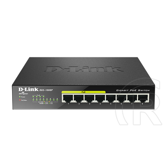 D-Link Switch 10/100/1000 Mbit 8 port, POE