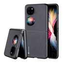 DUX DUCIS Huawei P50 Pocket fino szilikon telefonvédő (műanyag belső, közepesen ütésálló, rács minta) fekete