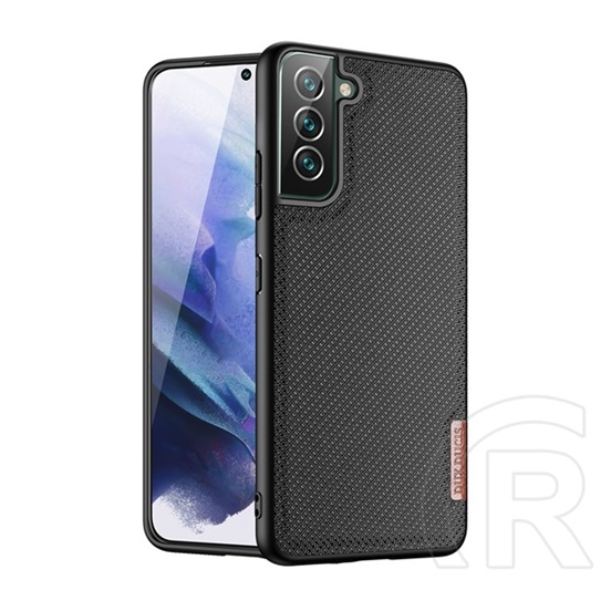 DUX DUCIS Samsung Galaxy S22 Plus 5G (SM-S906) fino telefonvédő (műanyag belső, közepesen ütésálló, rács minta) fekete