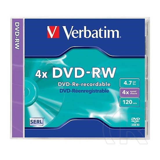 DVD-RW Verbatim 4,7 GB 4x normál tok