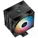DeepCool AG400 Digital Plus processzor hűtő (120 mm, PWM, 500-2100 RPM, hidrodinamikus csapágy, címezhető RGB, fekete)