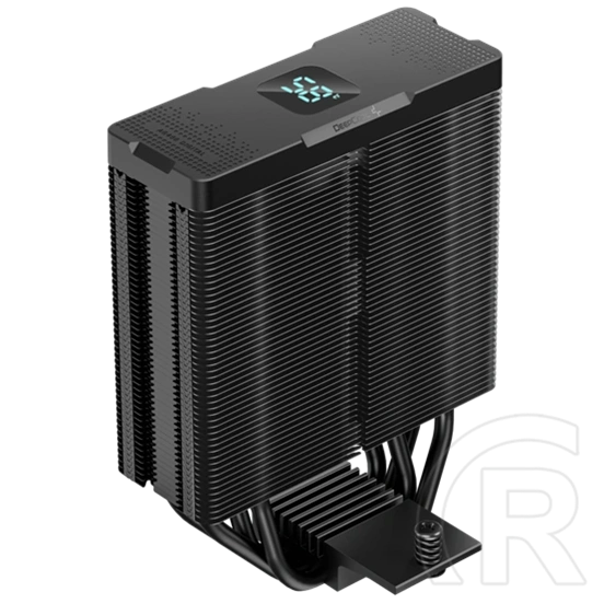 DeepCool AG400 Digital Plus processzor hűtő (120 mm, PWM, 500-2100 RPM, hidrodinamikus csapágy, címezhető RGB, fekete)